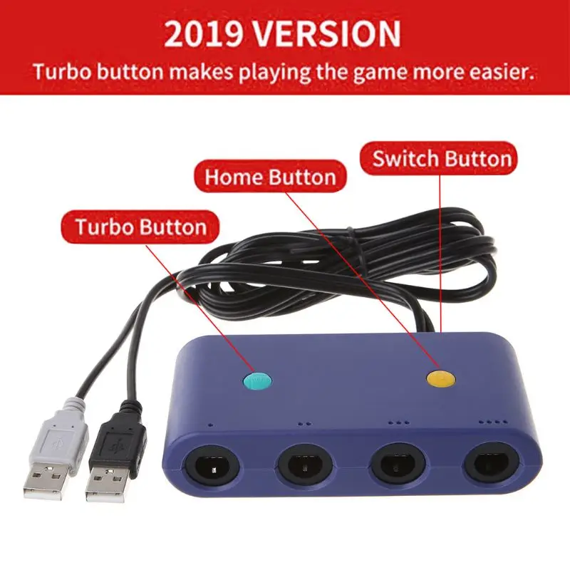 4 порта GC к WIIU PC переключатель для GameCube GC контроллеры USB адаптер конвертер для nintendo WiiU PC игровой аксессуар для NS переключатель
