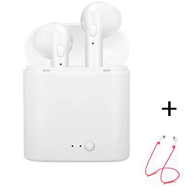 A White with box I7s TWS Bluetooth наушники-вкладыши беспроводная гарнитура мини музыкальный наушник спортивные наушники с беспроводными наушниками зарядная коробка - Цвет: A White with box