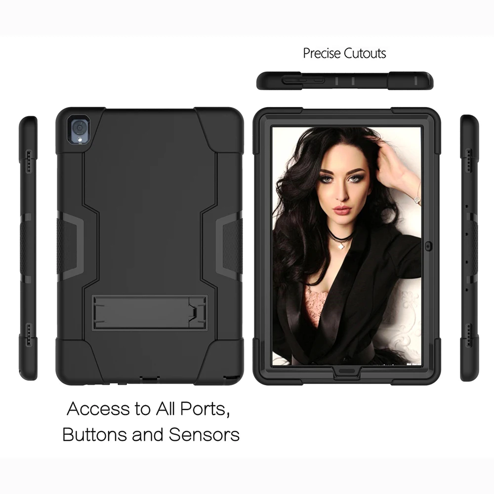 Сверхмощный Гибридный чехол для huawei MediaPad M6 10,8 дюймов SCM-W09 SCM-AL09 M6 10,8 чехол для планшета Чехол подставка армированный защита от падения - Цвет: as photo