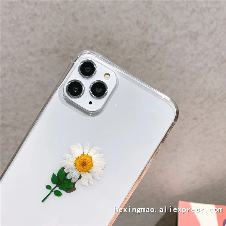 Простые неправильной формы ромашка чехол сверкающий с блестками для iphone 11 11Pro Max 6 6S 7 7 PLus X XS XR задняя крышка блестящий порошок чехол для телефона s
