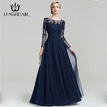 

Elegant Mother of The Bride Dresses Scoop Neck Wedding Party Dress with Beading Sequins Mother Dress for Wedding Custom Made