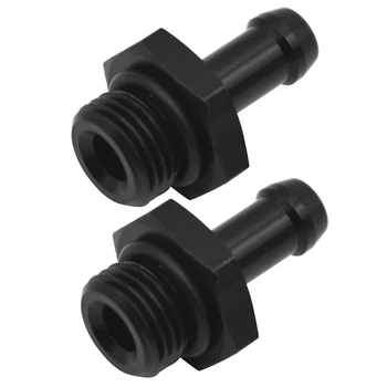 

2Pcs AN6-5/16 8mm Barb Adapter Hose Connector for Nylon Fuel Fitting Black