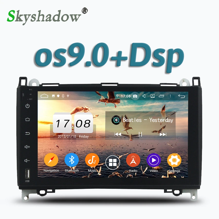 DSP Android 10 4 Гб + 32 ПЗУ 8 ядерный автомобильный DVD плеер Wifi Bluetooth 5 0 RDS радио GPS для Benz W169