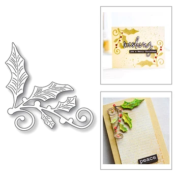 

2020 New Spring Plant Branch Leaf and Leaves Fruit Embossing Metal Cutting Dies For Making Greeting Card Scrapbooking No Stamps