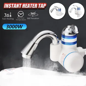 

3000W Tankless Instant Electric Water Heater Kitchen Basin Faucet Waterproof Hot And Cold Bathroom Mixer Water Taps 220V