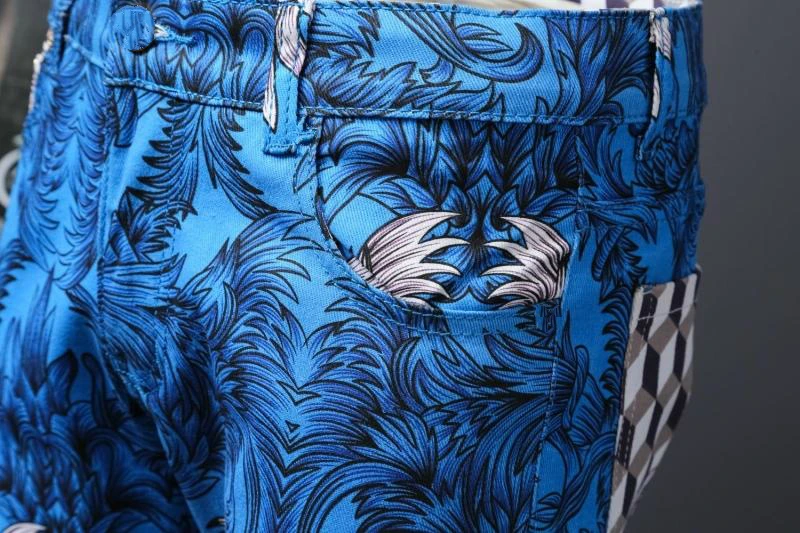 Дизайнерские джинсовые штаны Mannen Slim Fit Volledige Lengte mannen Broek Moda Hombre Erkek Kot pantoon, королевские джинсы Gedrukt