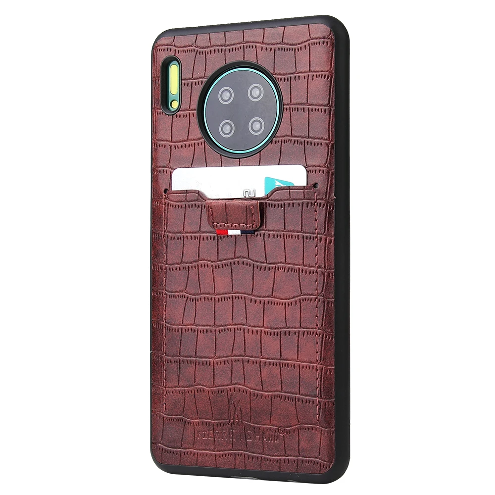 Модный чехол из искусственной кожи с крокодиловым узором для huawei mate 30 pro mate 30 Чехол для задней панели сотового телефона с отделением для карт