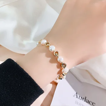 

GU-121 Freshwater Pearls Charm Bracelets & Bangles Gold Bracelets For Women Jewellery Pulseira Feminina Bracelet Gifts