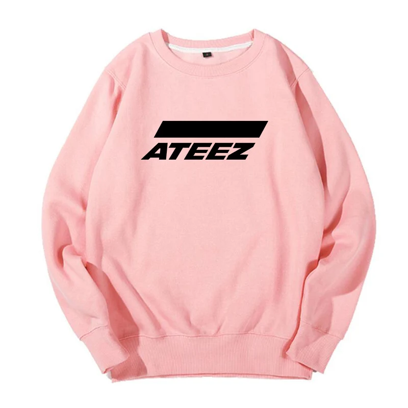 

kpop ateez hoodies sweatshirt gothic streetwear clothes graphic print sweatshirts pink hoodie vogue