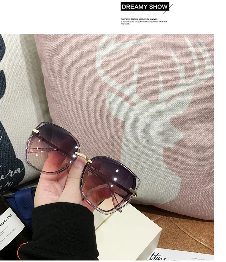 MS New Fashion Brand Designer Sunglasses Women's Oversized Female Sun glasses For Women UV400
