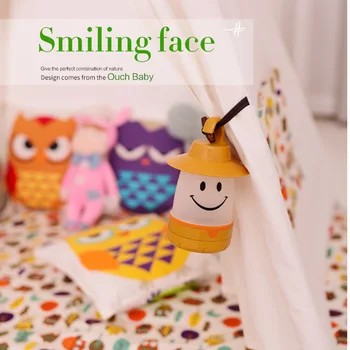 

Smile lantern Smile Face LED Night Light Portable Moving Table Lamp for Indoor Outdoor Kids Room ALI88