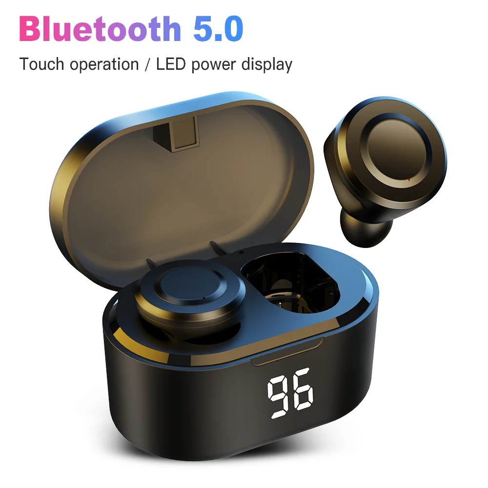 A6 Bluetooth Earphone TWS 5 0 LED Display Wireless Gaming Headset Headphone Waterproof Stereo Earbud With Mic For iphone samsung