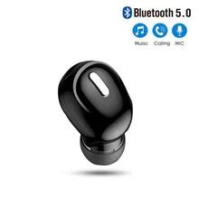 Mini Bluetooth 5.0 słuchawki douszne HiFi bezprzewodowy zestaw słuchawkowy z mikrofonem słuchawki sportowe zestaw głośnomówiący dźwięk radia słuchawki dla wszystkich telefonów