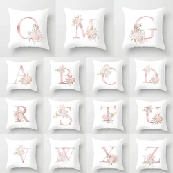 Custom Rose Letter Decorative Cushion Cover Pink Wedding Party Decoration Wedding Decorative Pillow Party Wedding Ornaments