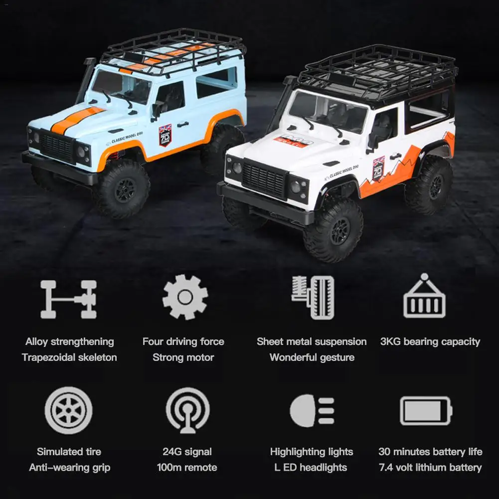 MN-99 для D90 Land Rover anniversary Edition 1:12 2,4G 4WD пульт дистанционного управления автомобиля 2 батареи анти-износ и осень RC автомобиль