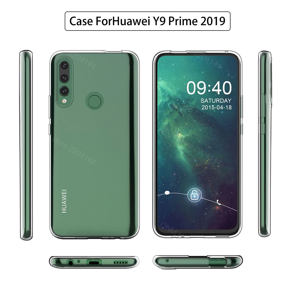 Чехол для Huawei Y9 Prime 2019 прозрачный силиконовый чехол Бампер STK L21 L22 LX3 задняя