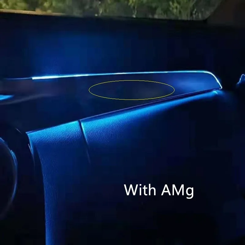 for GLC 3 colors Новинка! Высококачественный автомобильный интерьерный светильник для Mercedes-Benz W205 C180 C200 GLC C260 co-pilot environment lig - Название цвета: for GLC 3 colors