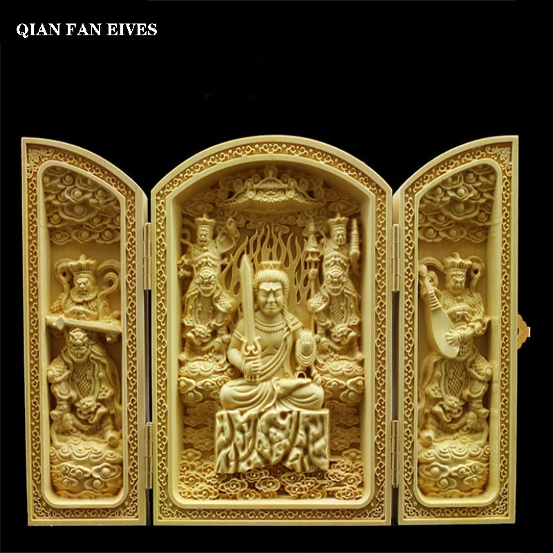 Статуя Будды из массива дерева Guanyin статуя будды ручной работы Китая украшения