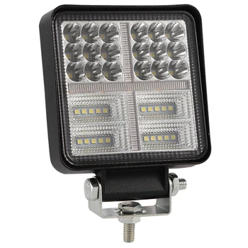 

Led Light Bar, 4 Inch Square 162W Waterproof Led Work Light, For Jeep Off-Road Light Bar, Driving Fog Light With Mounting Bracke