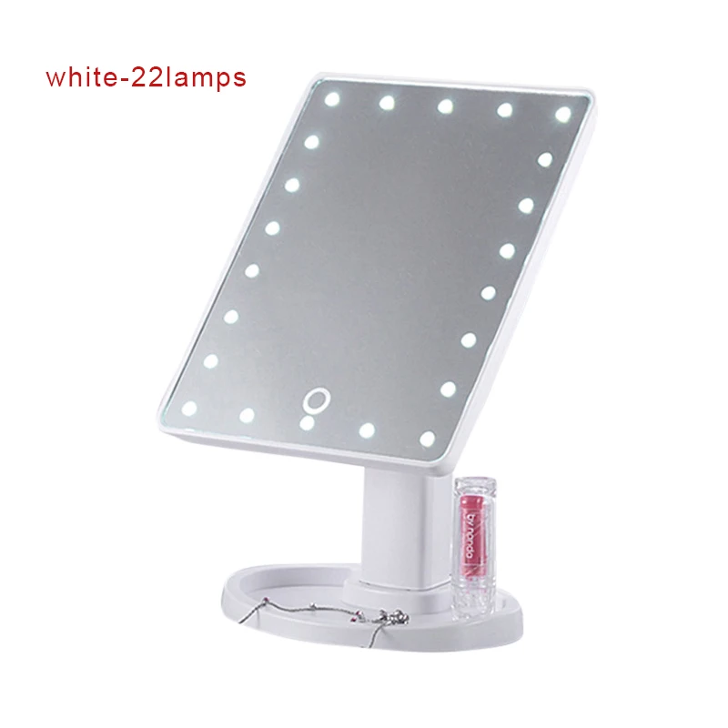 22Lamps White Интеллигентая(ый) регулируемые Яркость 16 ламп/22 лампы светодиодный подсветкой 10x зеркало для макияжа CJing - Цвет: 22Lamps White