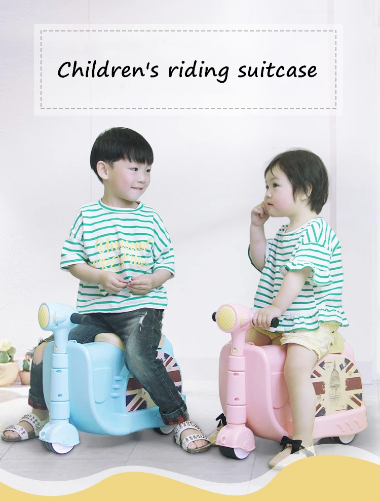 Новая сумка на колесиках чемоданы путешествия подходит для студентов девочек мальчиков Детская прогулка багажник мультфильм милый детский мотоцикл багаж