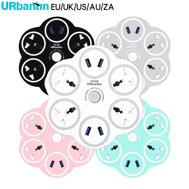 Urbantin Мощность розеток С 4 USB Порты и разъёмы Многофункциональный Умный дом