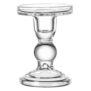 

Fashion High Candlestick Simple Transparent Glass Candle Holders Wedding Perfect Decoration Beautiful Elegant Candlesticks
