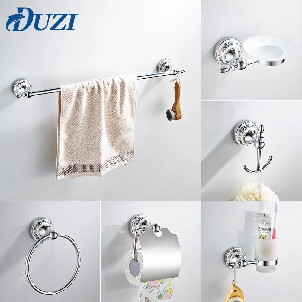 DUZI Bulk Sale Chrome Bathroom Accessories Hardware Set Zinc Alloy