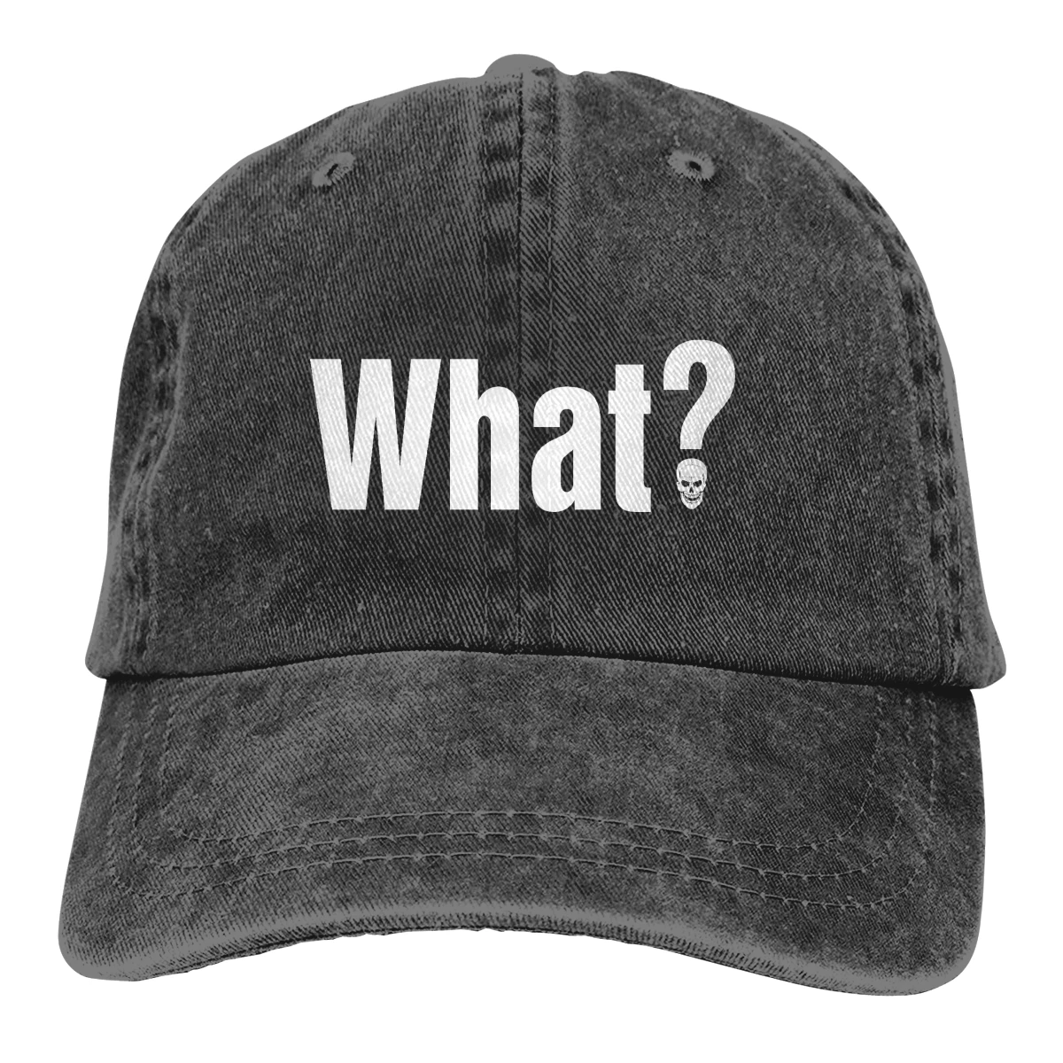 Что письмо с черепом Casquette синий унисекс Мужские Женские деним Strapback бейсболка Регулируемая Гольф папа шляпа
