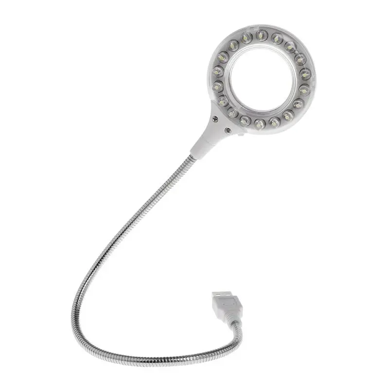 Ring Ring LED Light USB Table Desk Lamp 5V Bulb Flexible Gooseneck Adjustable Angle Reading Camping Powerbank Laptop PC