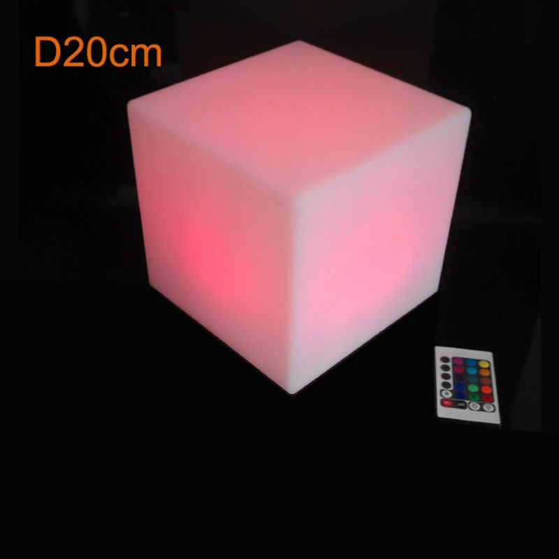 D20cm Skybesstech D10cm/D13cm/D15cm/D20cm перезаряжаемый светодиодный квадратный Ночной светильник 16 цветов с 24 клавишами дистанционного управления - Испускаемый цвет: D20cm