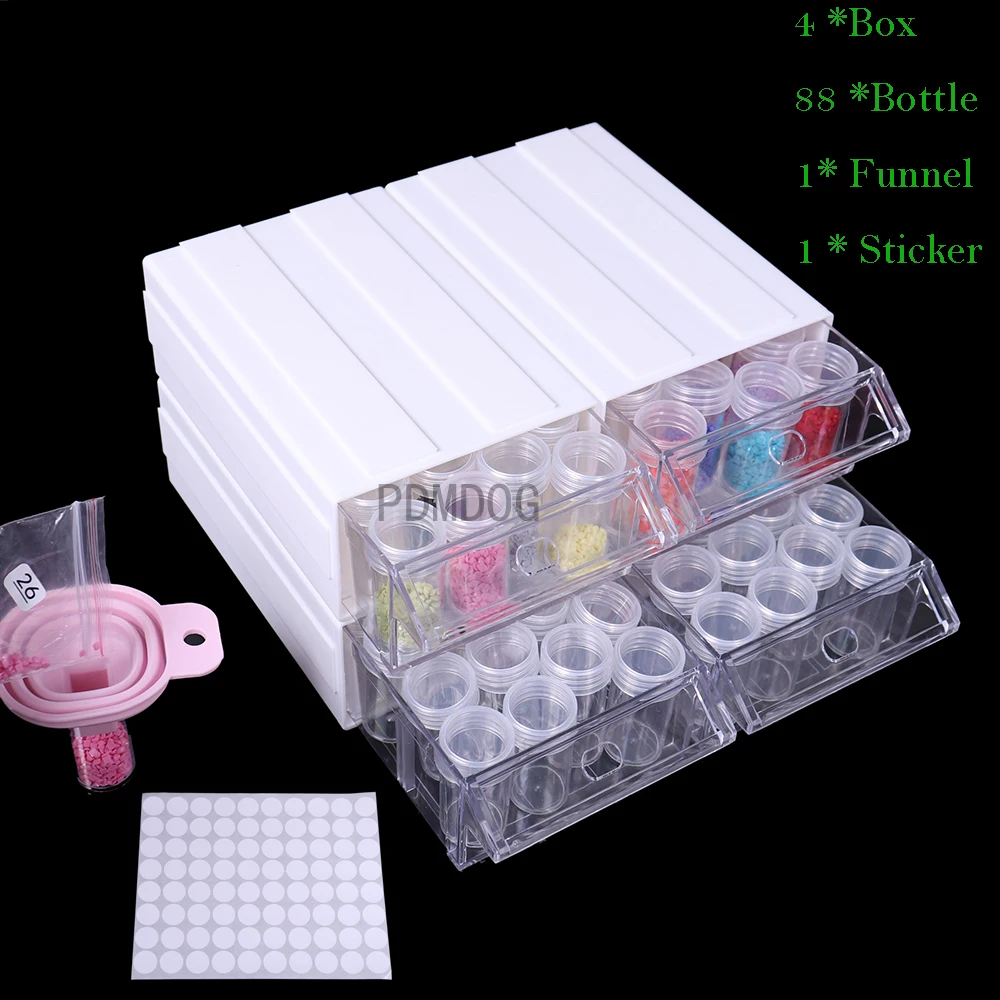 Diamond Painting Beads Storage Book PVC Album Binders Clear PP Loose Leaf  Organising Pockets with Number Sticker Plastic Bags