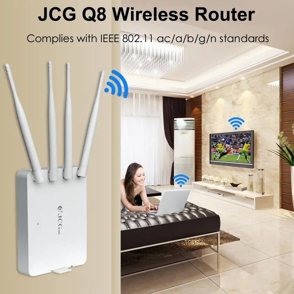 

For JCG Q8 Wireless Router WiFi Enhanced Extended Repeater Home Signal Amplifier Enhanced Reception Expansion