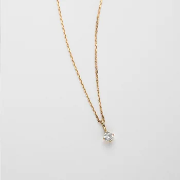 Hot Sale 925 Sterling Silver AAA Zirconia Chain Necklace Shiny Pendant  Gift Choker Wedding Jewelry NK066