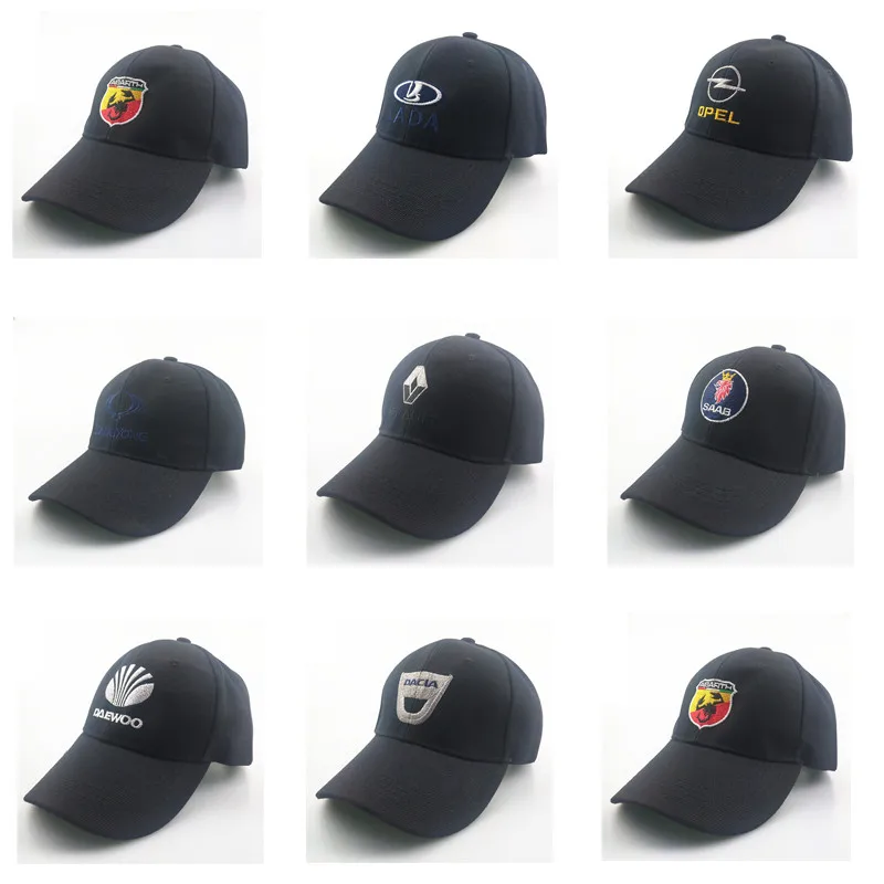 Унисекс хлопковая бейсболка с логотипом автомобиля для Audi Volvo Rada Toyota Renault бейсболка s Регулируемая Кепка