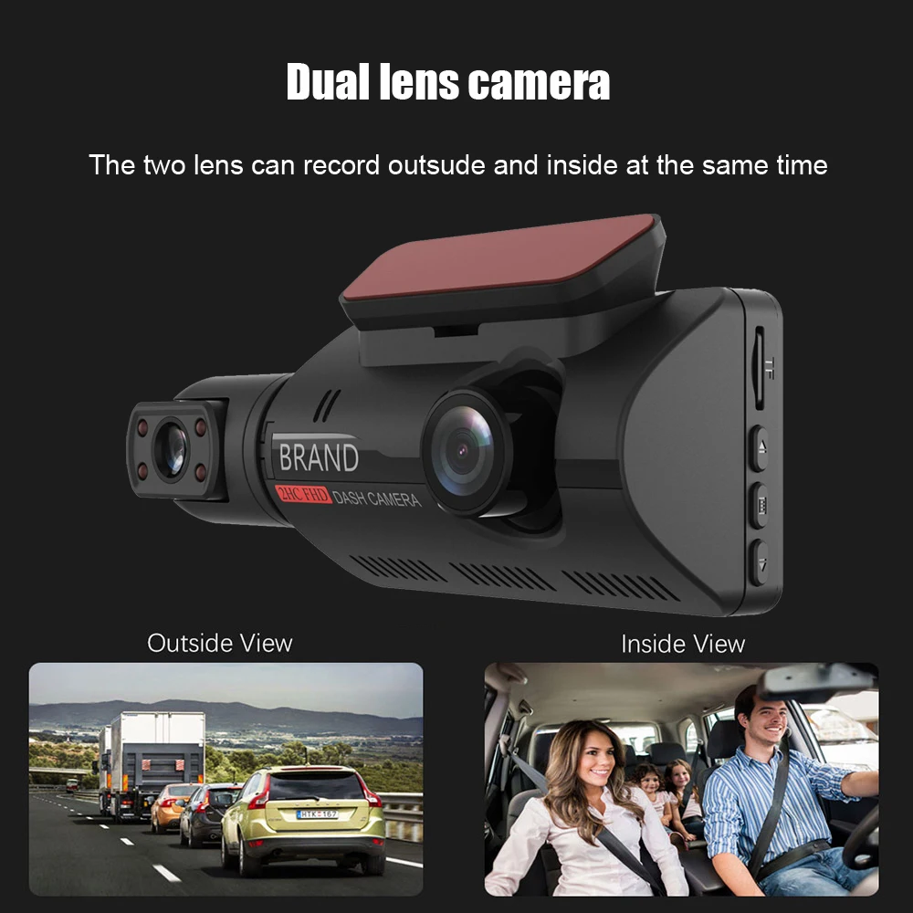 backup camera mirror 2 Lens Car Video recorder HD1080P Dash Cam  Car Black Box 3.0inch IPS Camera Recorder Night Vision G-sensor Loop Recording Dvr digital rear view mirror