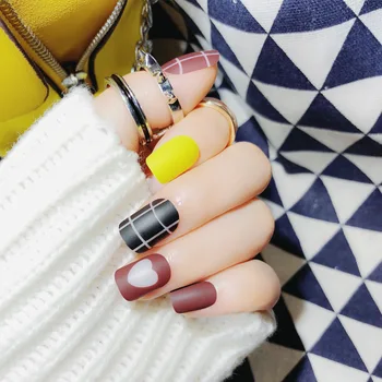 

Fake Nails Manicure Implement 24 Sheet Patch Short Matte Handfeel Dull Polish Beauty Sheet