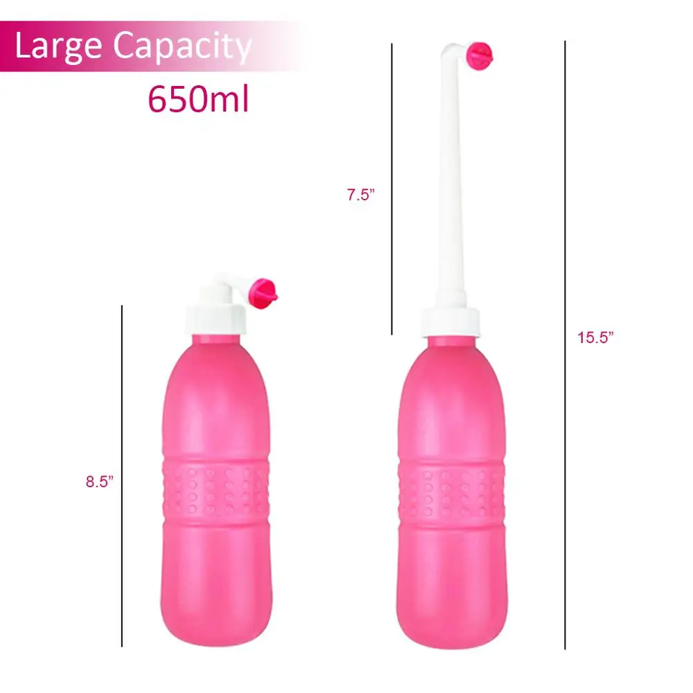 650ml Pink Портативный биде бутылка портативный ручной путешествия биде кран пресной воды опрыскиватель для личной гигиены уход за ребенком для мамы Atalawa - Цвет: 650ml Pink