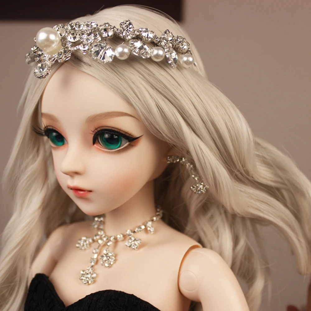 EVA BJD 1/3, BJD невесты, кукла, черное платье, макияж ручной работы, 24 дюйма, 60 см+ стеклянные глаза+ аксессуары, парики, одежда, обувь, свадебный подарок