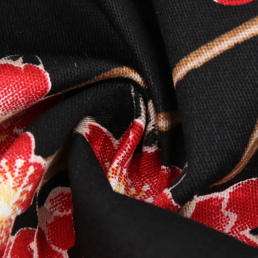 Женское платье, vestidos размера плюс, женское платье, рукав до локтя, цветочный принт, винтажное праздничное платье, вечерние платья для женщин