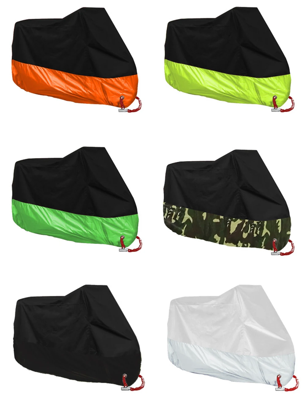 Крышка мотоцикла M L XL 2XL 3XL 4XL Универсальный Открытый УФ протектор для скутера Водонепроницаемый велосипед пылезащитный чехол 10 цветов