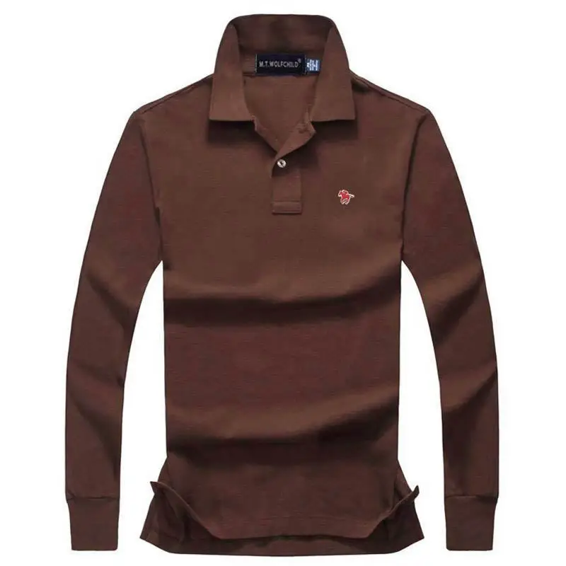 Большие размеры, XS-4XL, осенние мужские рубашки поло с длинным рукавом, хлопок, повседневные мужские рубашки поло, одноцветные Модные мужские свободные топы