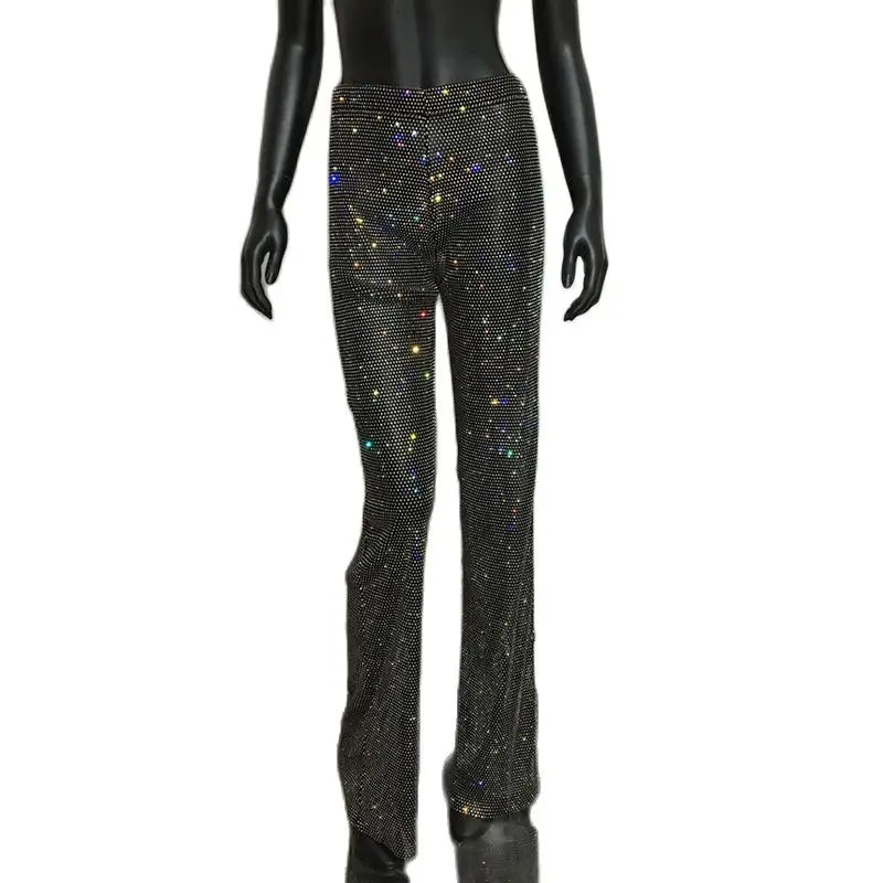 2022 Fashion Crystal Diamond Mesh Pants 