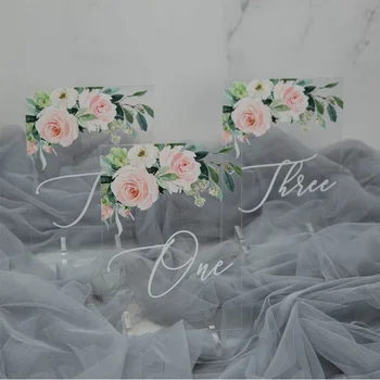 Stół akrylowy numer akrylowy znak ślubu stół weselny znak stół akrylowy nazwa karteczka z miejscem numer kwiaty na ślub numer tanie i dobre opinie CN (pochodzenie) Ślub i Zaręczyny do ujawnienia płci przyjęcie urodzinowe Na imprezę Walentynki New Year Rocznica Clear acrylic