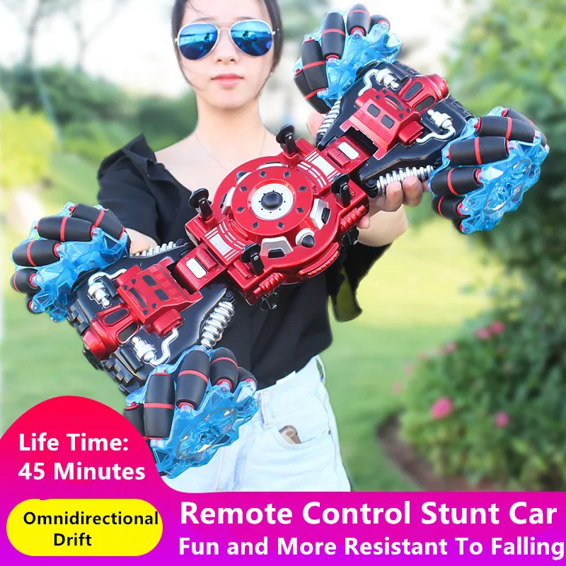 Rc Car One-Button Deformation Stunt Car 2.4G 4Wd Climbing Buggy Rc Racing Drift Car Rotazione Di 360 ° Con Luce Rc Stunt Car Toys
