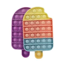 Jouet à bulles à Pousser Sensoriel Anti stress pour Adulte Jeu en Motif de Crème Glacée