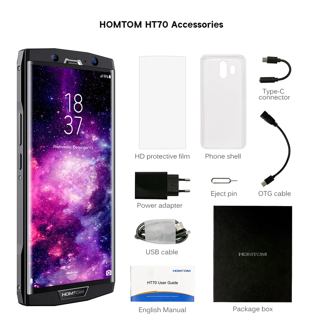 HOMTOM HT70 4G смартфон 6 0 &quotAndroid 7 MTK6750T 4 Гб Оперативная память 64 Встроенная двойные