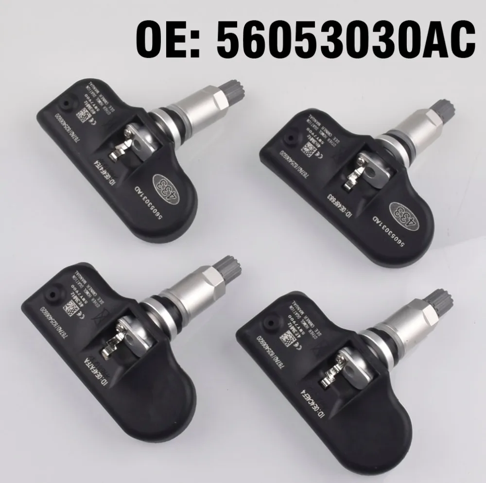 4 шт. Автомобильный датчик контроля давления в шинах TPMS 56053030AC 315 МГц для Chrysler 200 300 Dodge caliber Caravan Magnum зарядное устройство