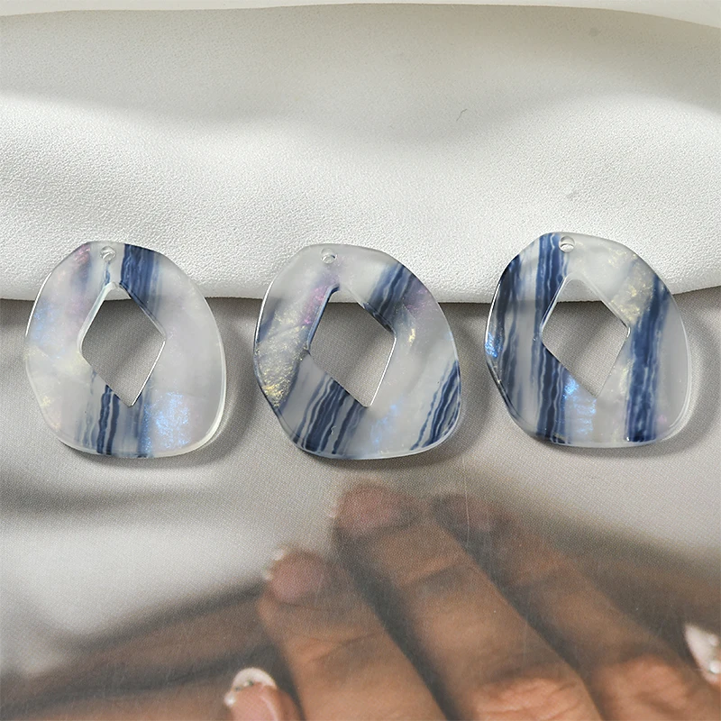 Улучшенная искусственная картина маслом полосы акриловые ацетатные серьги