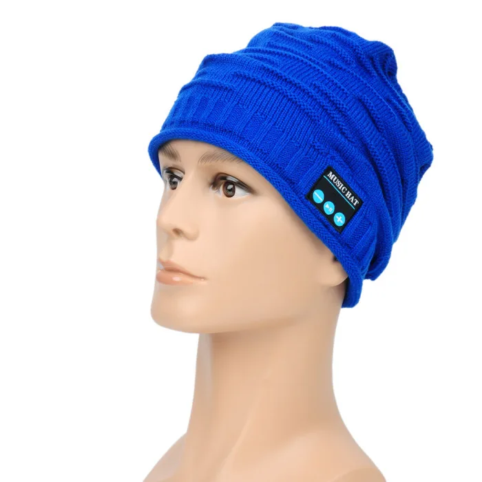 Hot Selling Bluetooth Music Knit Beanie Hat Wireless Smart Warm Cap Headset Speaker with Mic-B5